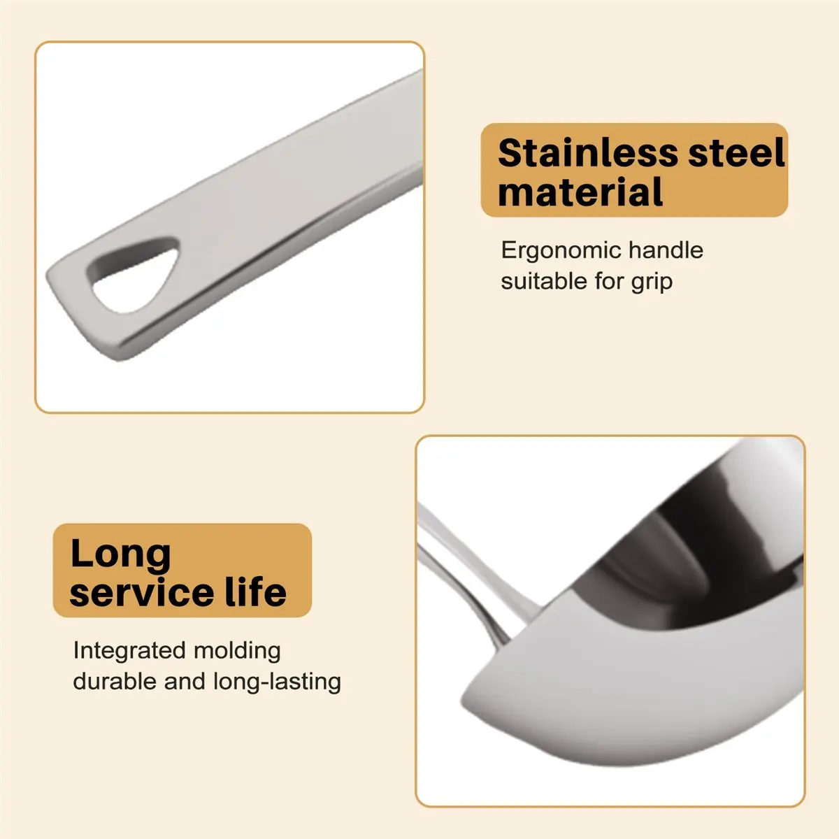 popop Kitchen Soup Ladle 304 Stainless Steel Punch Luminous Ladell Spoons with Pour Spout Gravy Ladles for Serving,11.8 Inch