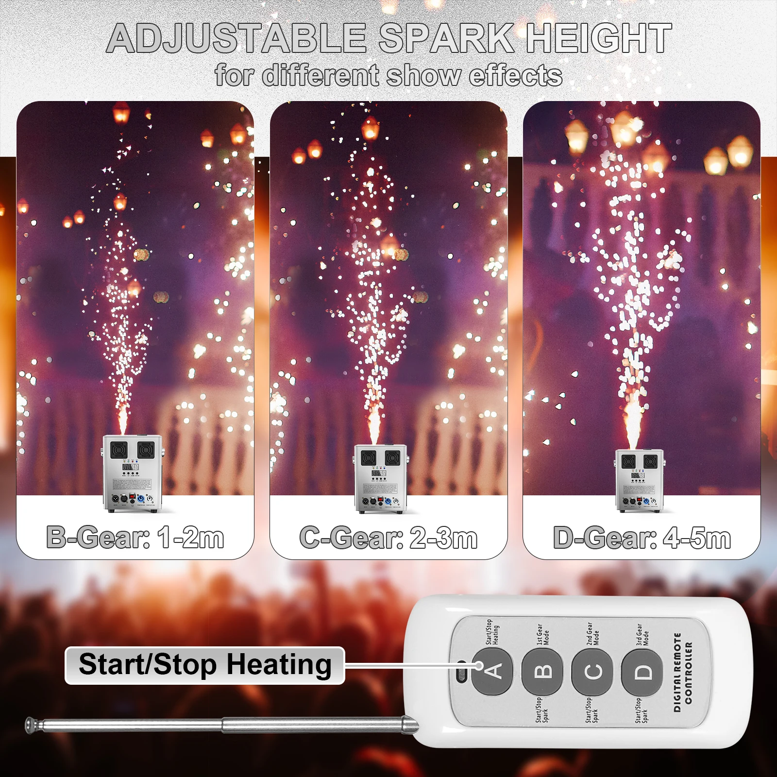 700W Spark Machine Cold Fireworks Machine Fieryzeal Stage Equipment Special Effect Machine Wedding Musical Show Ceremony