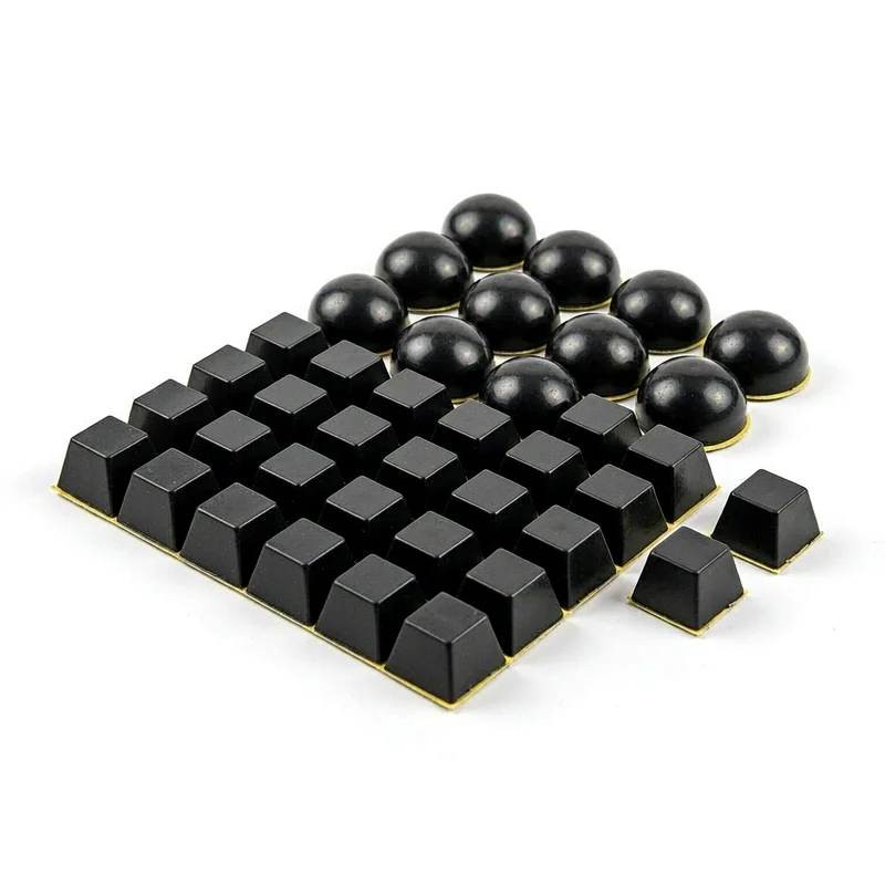 Self Adhesive Rubber Feet Pad Black Square Round Non Slip Furniture Leg Floor Protector 12.5x12.5mm 20x20mm 5-200pcs