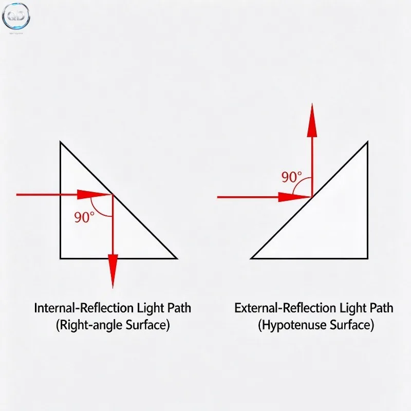 K9 Optical Glass Right Angle Triangle Isosceles Prism  10mm 15mm 20mm 25.4mm 90 Degree 180 Degree Turning Prisms Ray Refraction