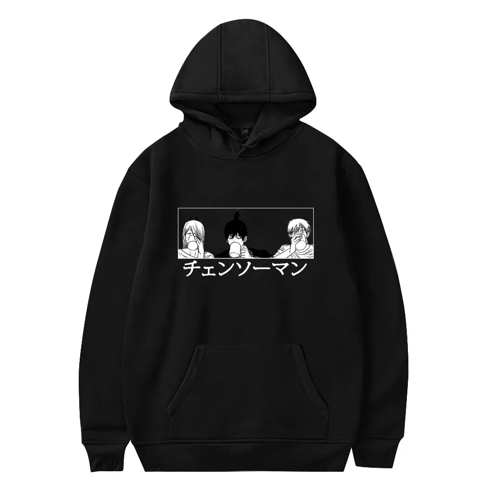 

Anime motosserra homem hoodie das mulheres dos homens de manga longa pulôver com capuz camisolas unisex harajuku streetwear 2026