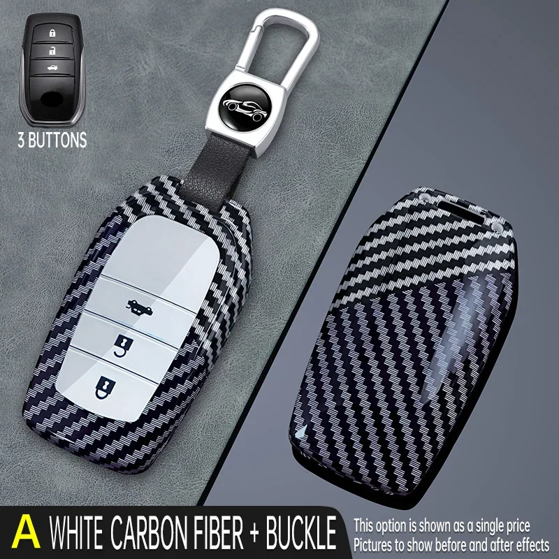 

ABS Car Remote Key Case Fob For Toyota Prius Camry Corolla CHR C-HR RAV4 Land Cruiser Prado Keychain Accessories