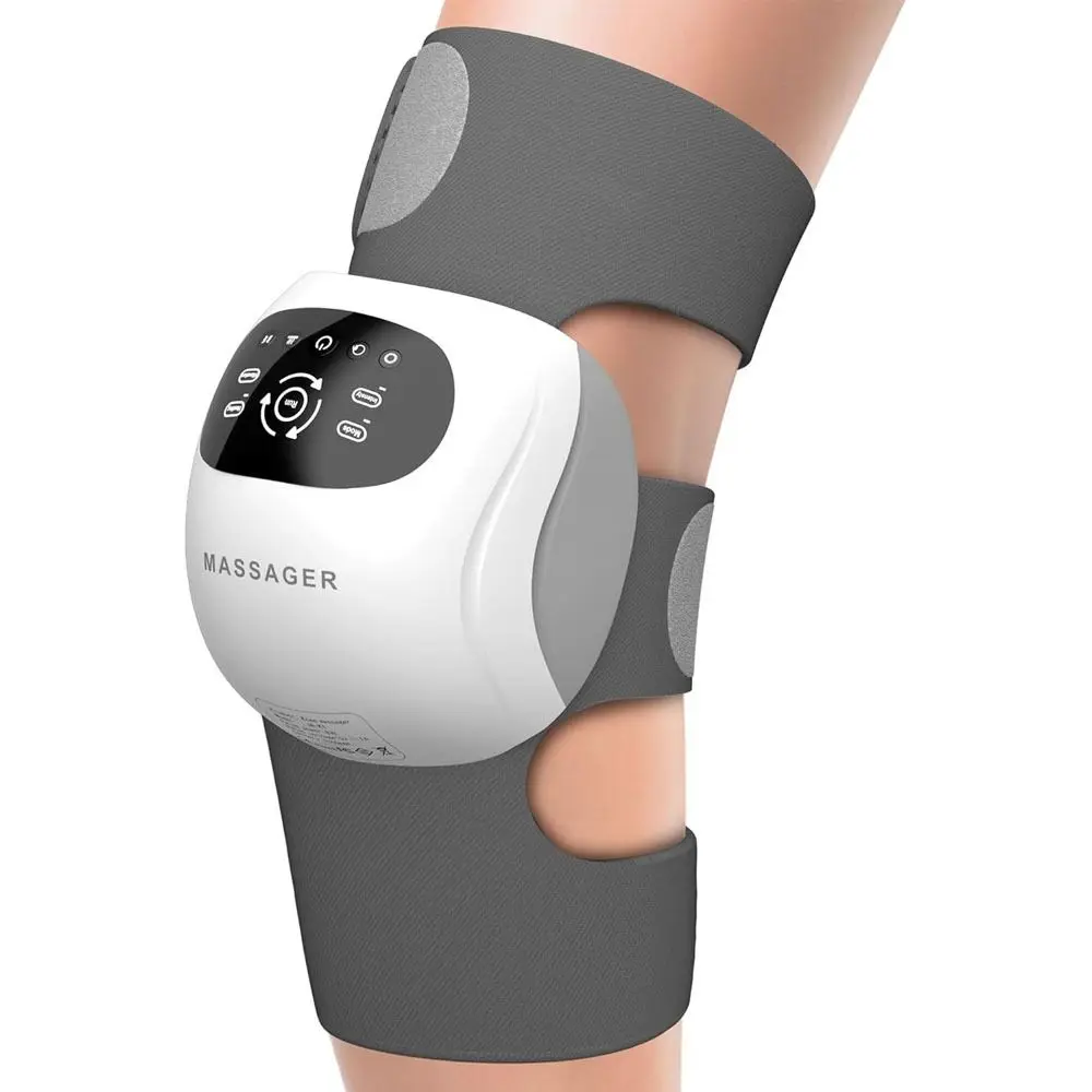 Heating Electric Knee Massager Vibration Compression Cordless Massager Adjustable Wireless Knee Massager Relaxes Muscle
