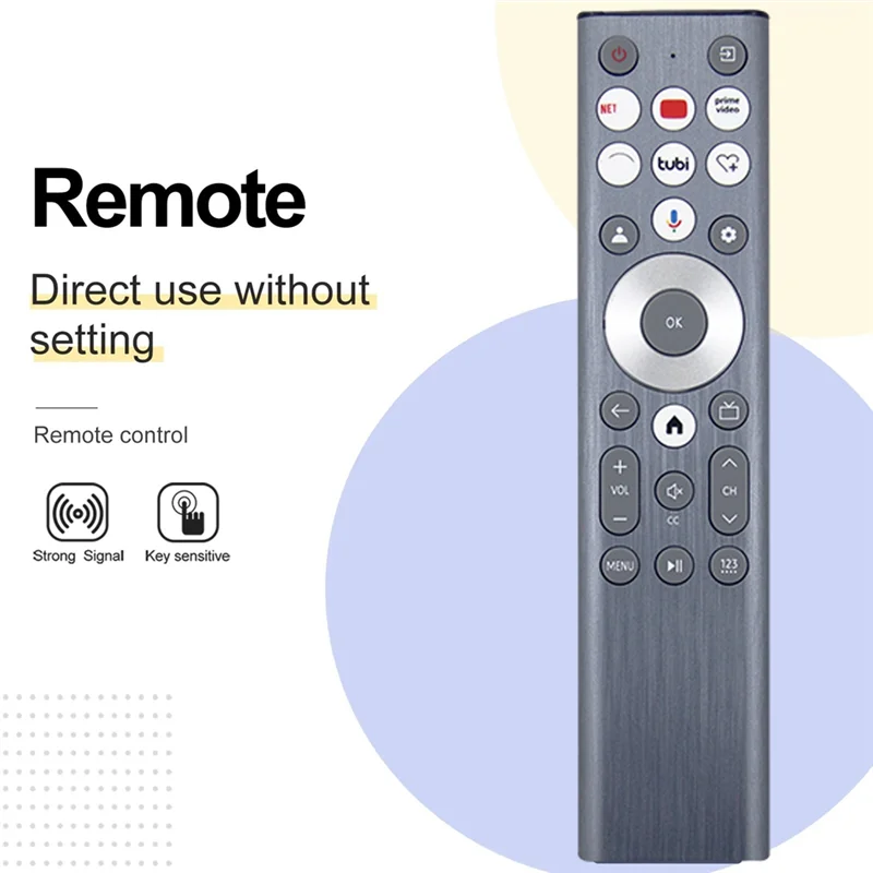 -RRKK Replace ERF6A80 Voice Remote Control For Hisense 65U8N A7 U8 Series Google Smart TV 2024