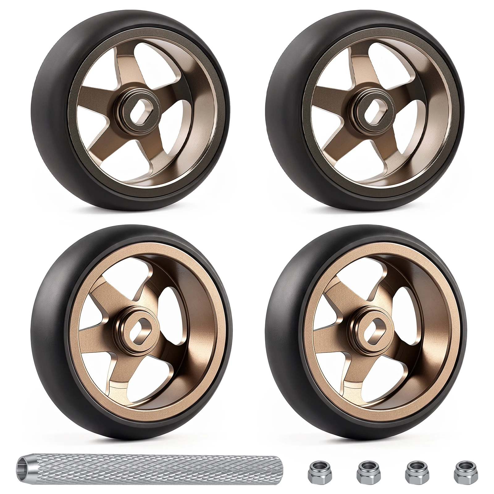 25mm Rc Car Drift Wheel Hub with Drift Tires for 1/24 1/28 Wltoys K969 Series TG Mini-Z Series Upgrade Parts