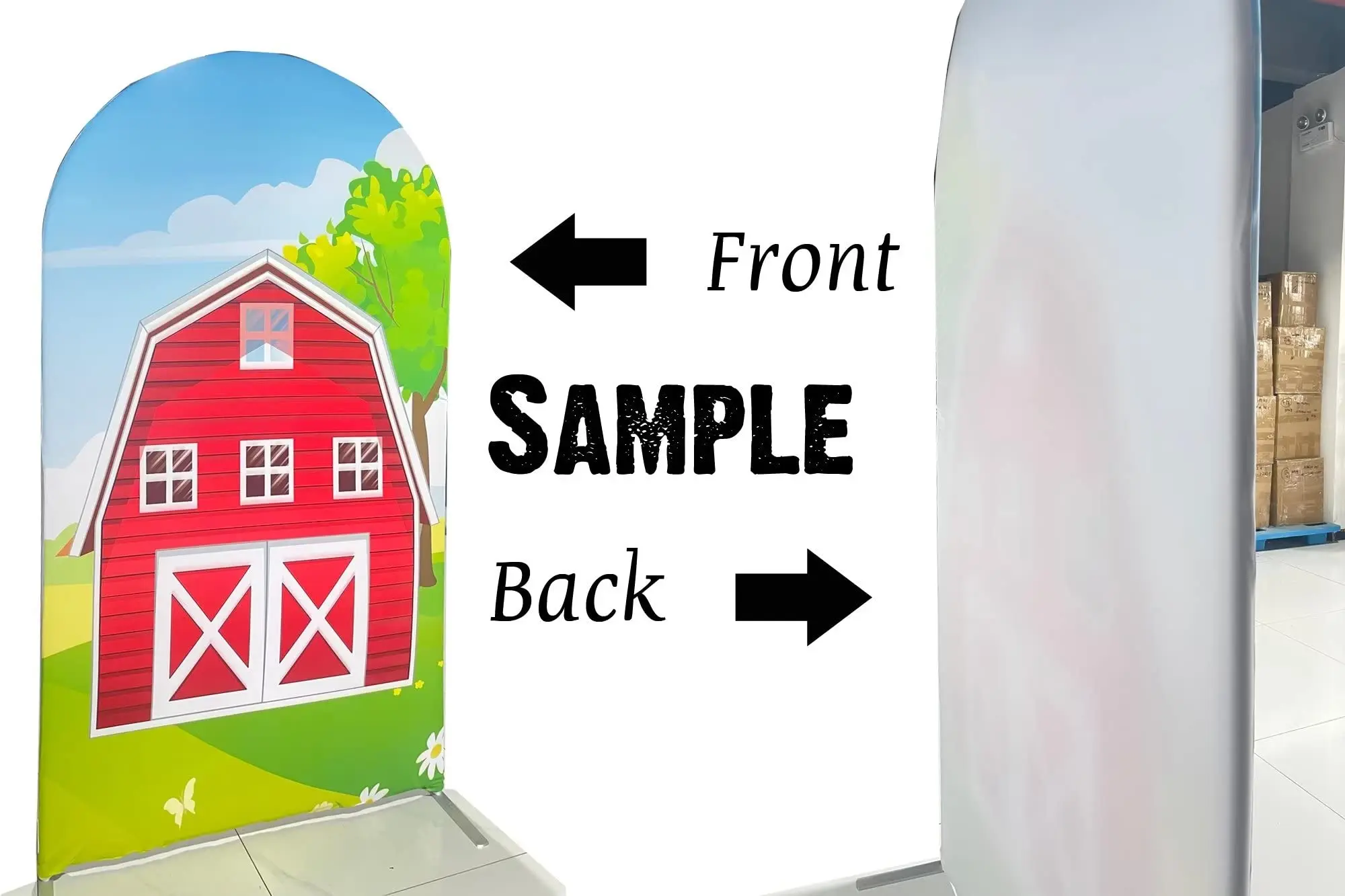 Marco de tela de LICRA elástica para decoración de fiesta, telón de fondo de granja de vaca para cumpleaños, Baby Shower