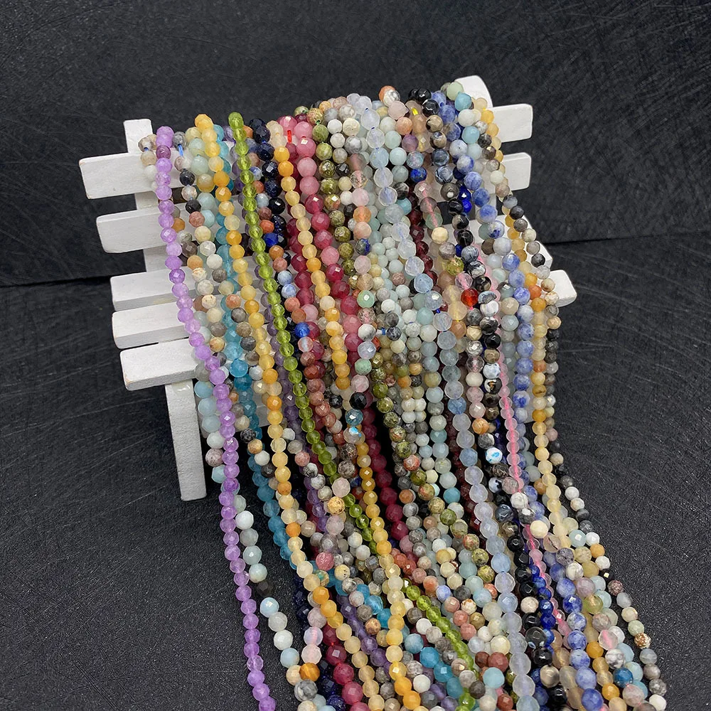 Großhandel 2/3/4 MM Natürliche Amethyst Tigerauge Granat Mini Lose Perlen DIY männer und frauen Mode Armband Halskette Schmuck – Detail 10