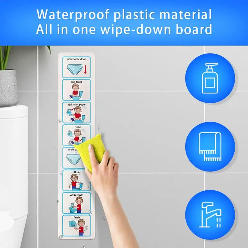 Potty Training Visual Toilet Monitoring Chart Sticker Teach Kids To Use Toilet Special Education Classroom Routine Chart Helps