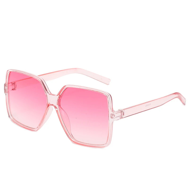 أسود مربع المتضخم النظارات الشمسية النساء إطار كبير نظارات شمسية ملونة الإناث مرآة Oculos للجنسين التدرج الهيب هوب ظلال