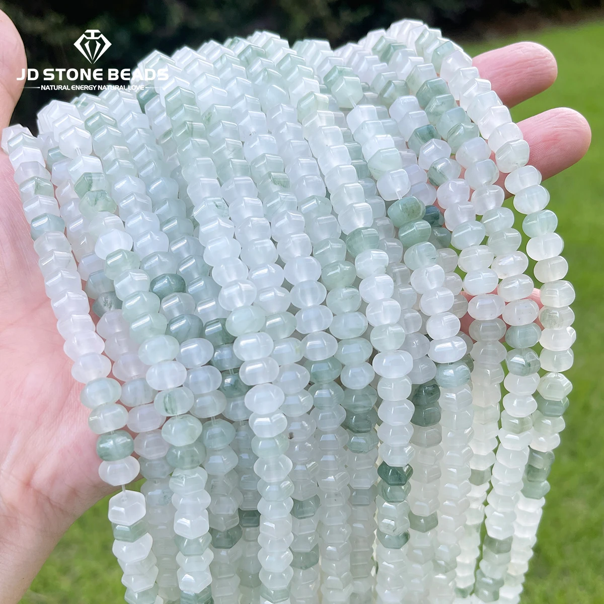 Natural Tianshan Jade Pumpkin Beads Loose Beads Gemstone Jewelry Making Beads DIY Bracelet Necklace Craft Supplies Accessories