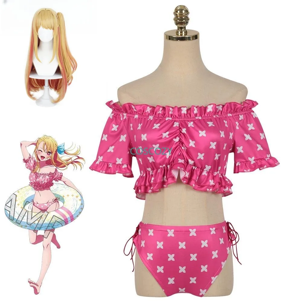 Anime Oshi No Ko Ai Hoshino Aqua Ruby Cosplay Badmode Rok Bikini Halloween Kostuum Spelen Party Roeping Badpak