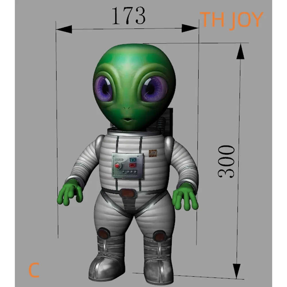 fast air ship to door,customized Inflatable Alien model lighting inflatable UFO cartoon for advertising