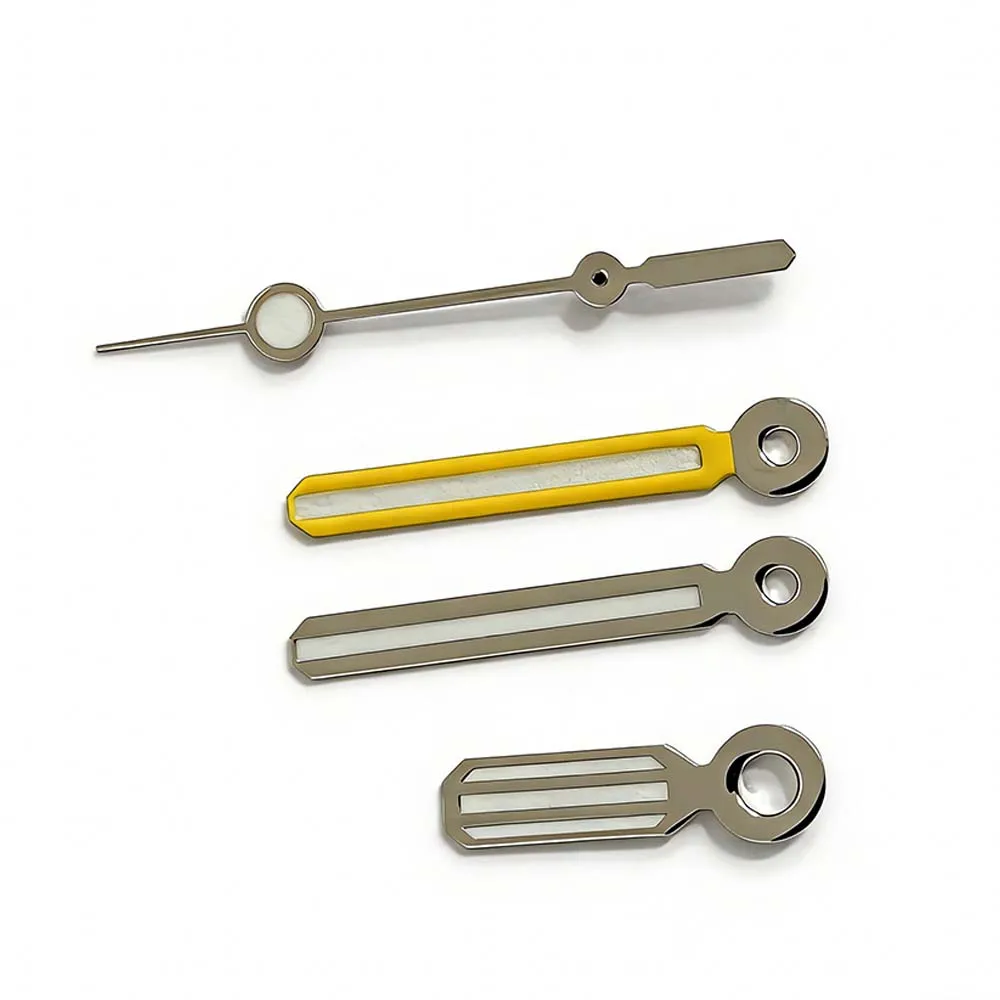 Silver Yellow Watch Hands for NH35 NH36 Movement 4Pins Needles  Green Luminous Watch Pointers Modified Set