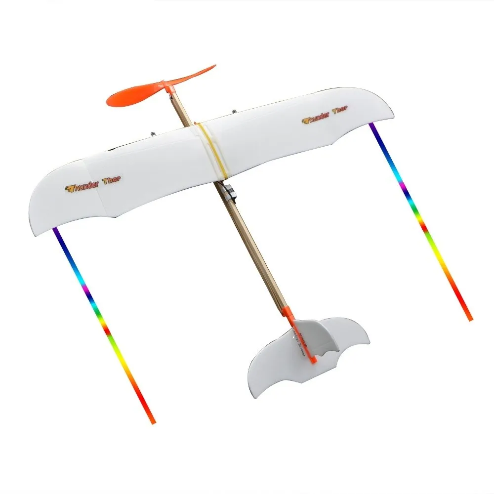 

Ligthweight Flash Airplane Glider Toy Model Popular 710*710*41mm Rubber Band Powered Helicopter Students Flight Competition