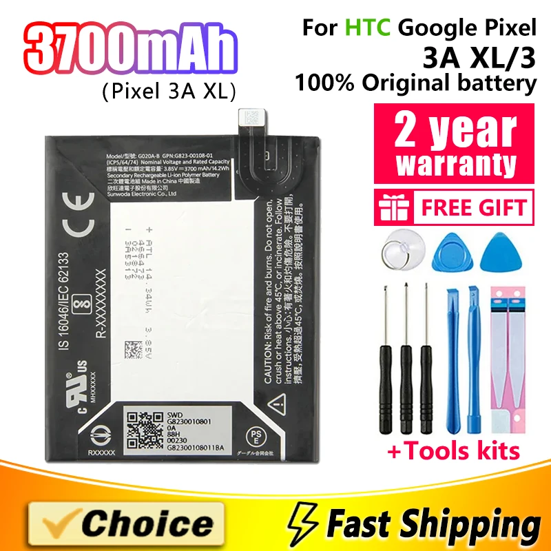 G020E-B G020A-B High Quality Replacement Battery For Google Pixel 3A XL Google Pixel 3A Pixel 3Lite,Lithium Battery+Tool