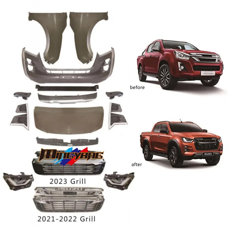 

New Arrival D-Max Upgrade Kits Car Bumper Bodykit Headlight 2012-2018 for Isuzu Dmax Body Kit