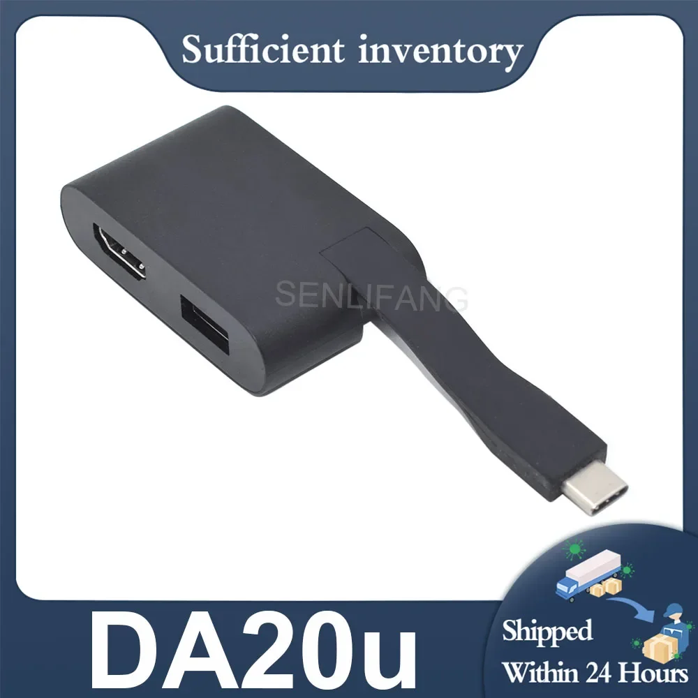 Laptop Part For Dell DA20u USB-C To USB-A/HDMI Adapter V1J4H 0V1J4H 5V-3A Converter Plug And Play