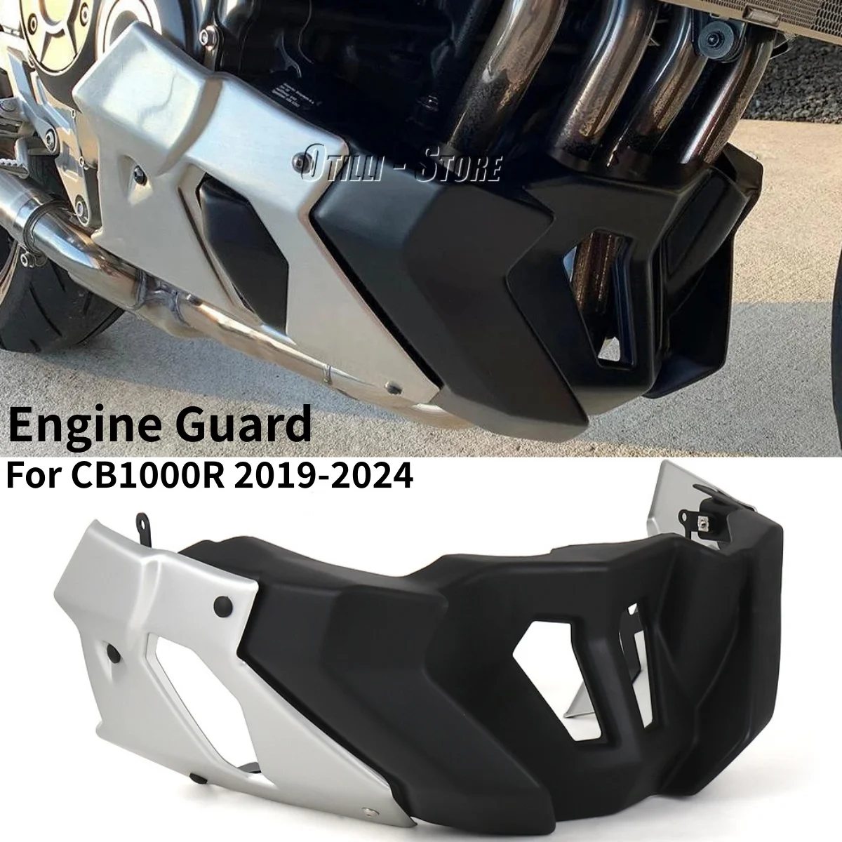 

For Honda CB1000R CB 1000 R 2019-2024 Motorcycle Lower Engine Fairing Skid Plate Belly Pan Protector Under Cowl Spoiler Guard