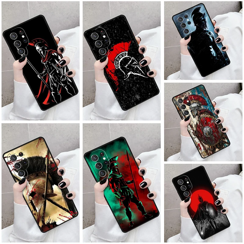 Phone Case For Samsung Galaxy S24 S23 S21fe S22 Ultra Plus Note 10 20 S8 S9 S10 Cover Spartan