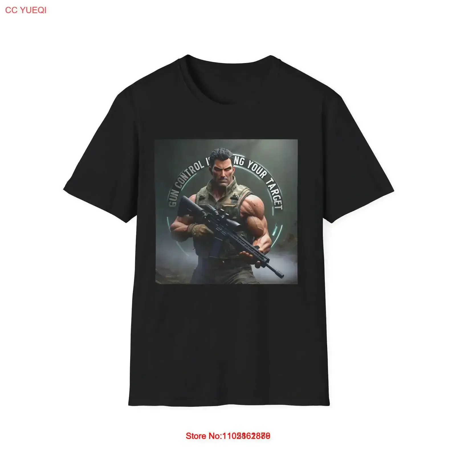 Gun control is hitting te target Softstyle T Shirt New vintage Washed homme Stylish Comfortable streetwear Casual Soft graphic