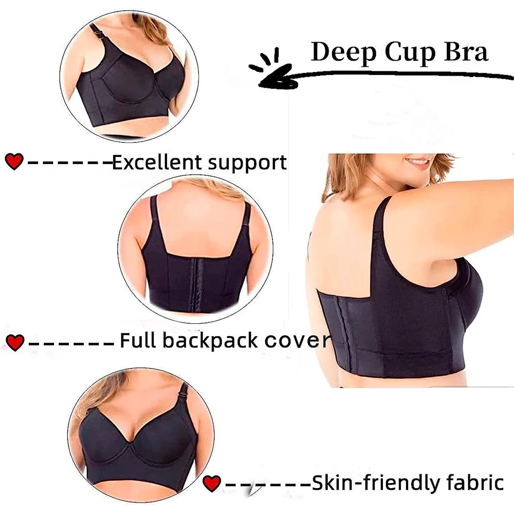 Women\'s Filifit Sculpting Uplift Bra Fashion Deep Cup Bra Full Back Coverage Hide Fat Smooth Bra