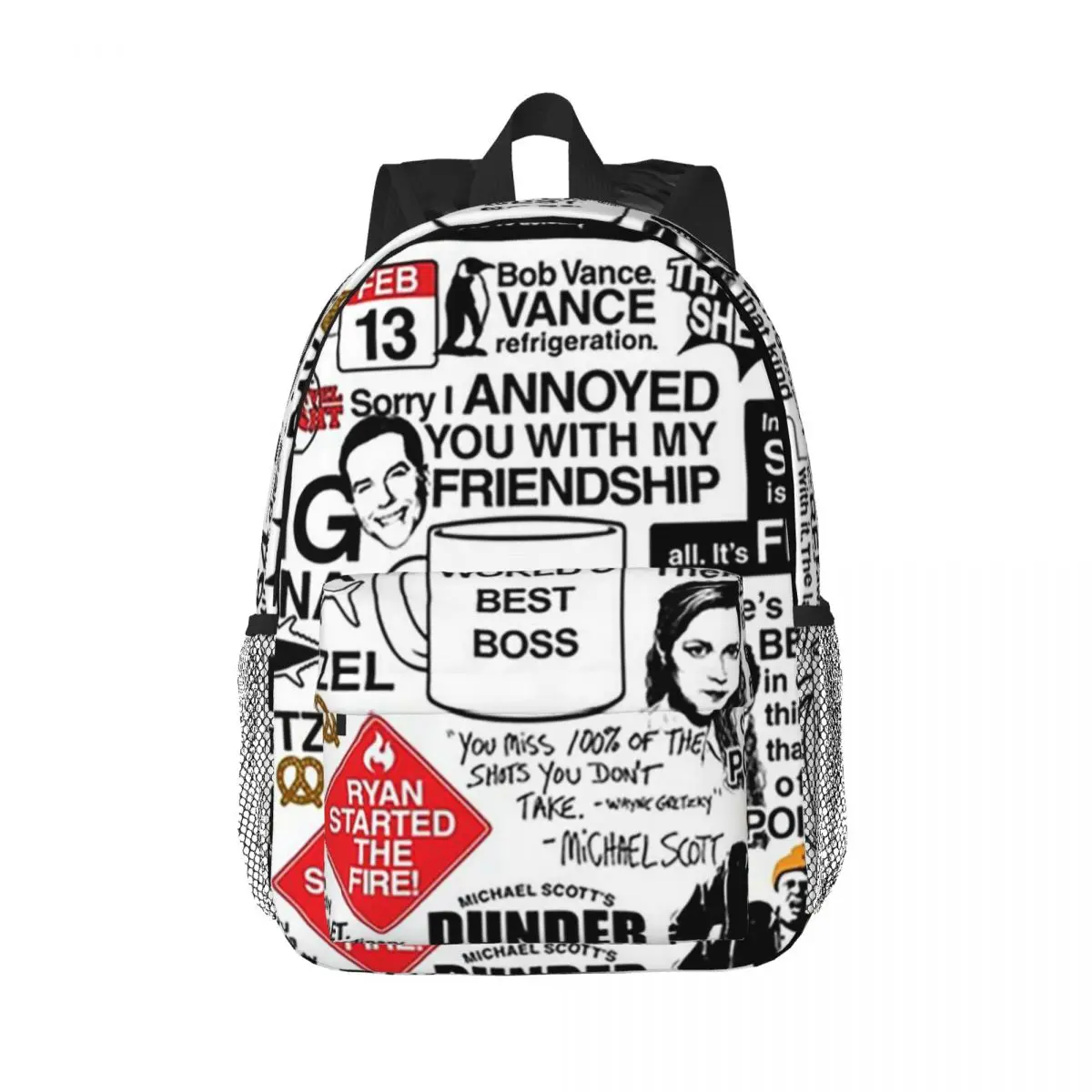 Wise Words From The Office Backpacks Teenager Bookbag Casual Students School Bags Laptop Rucksack Shoulder Bag Large Capacity