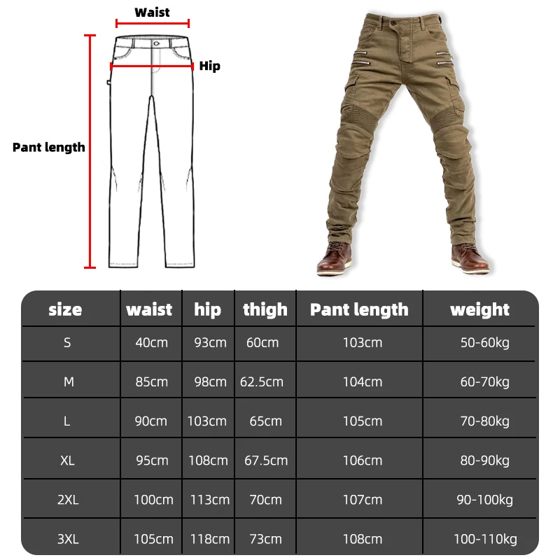 New Double Zipper Metal Style Motocross Trousers Men For Woman Outdoor elasticity Riding Jeans Protective Gear Motorcycle Pants - Image 6