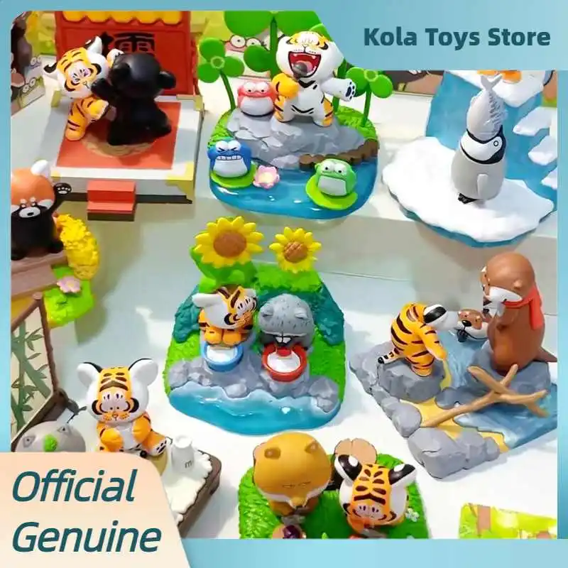 النمر الصغير وأرفقائه سلسلة صندوق أعمى أنا لست الدهون النمر صندوق غامض لطيف جمع الحلي تمثال دمى الاطفال هدية #6