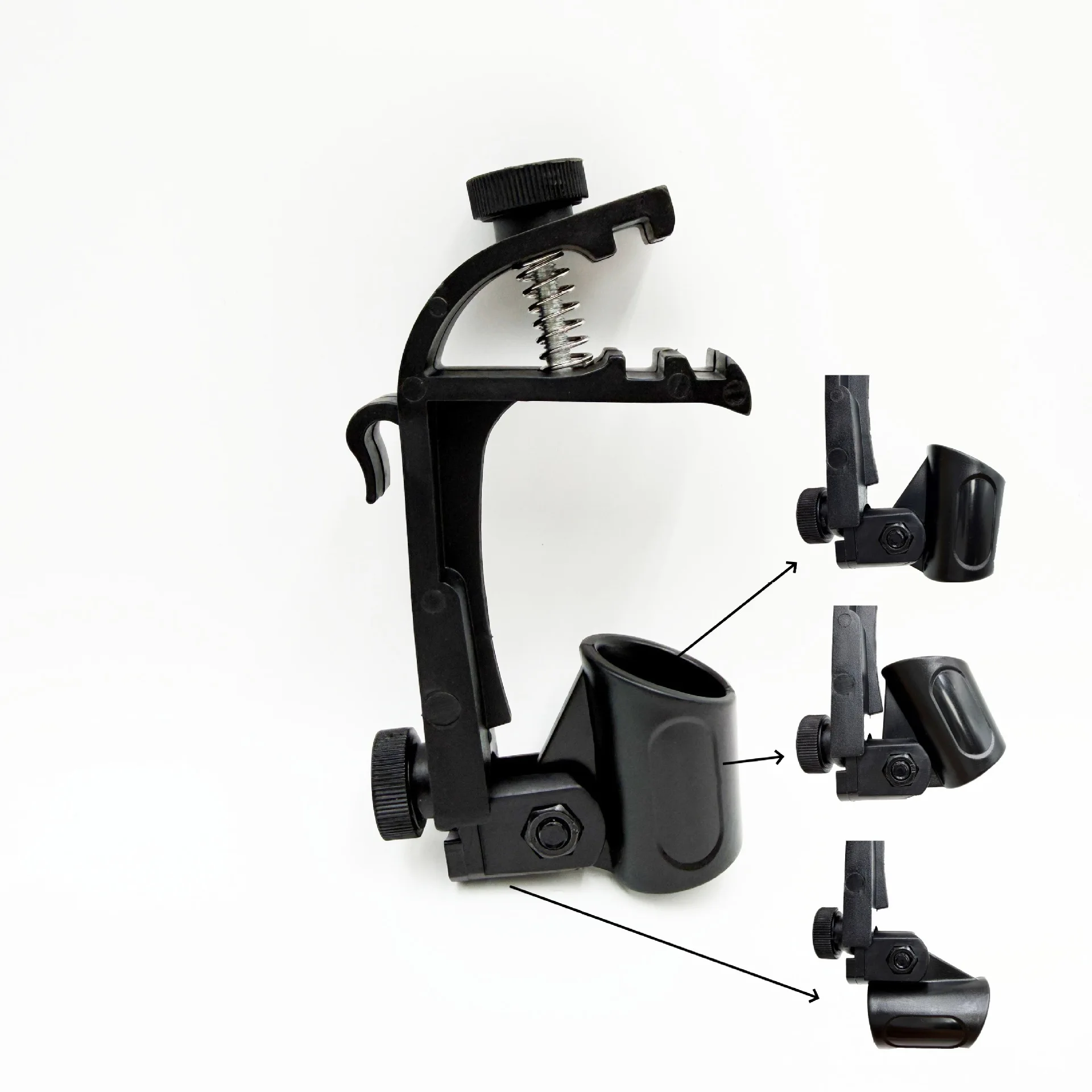 Drum Microphone Shockproof Mount Clip  Adjustable Mic Clamp Holder for Drum Set Percussion & Instrument Stands