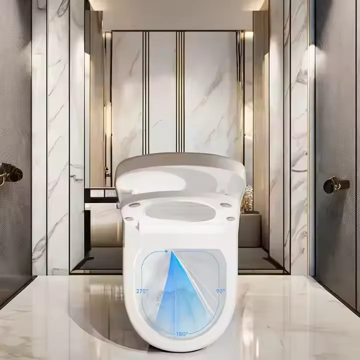 Intelligent Electronic Bidet Toilet with Remote Control Music Play New Design Wall-Mounted Elongated and Round Bowl Toilets