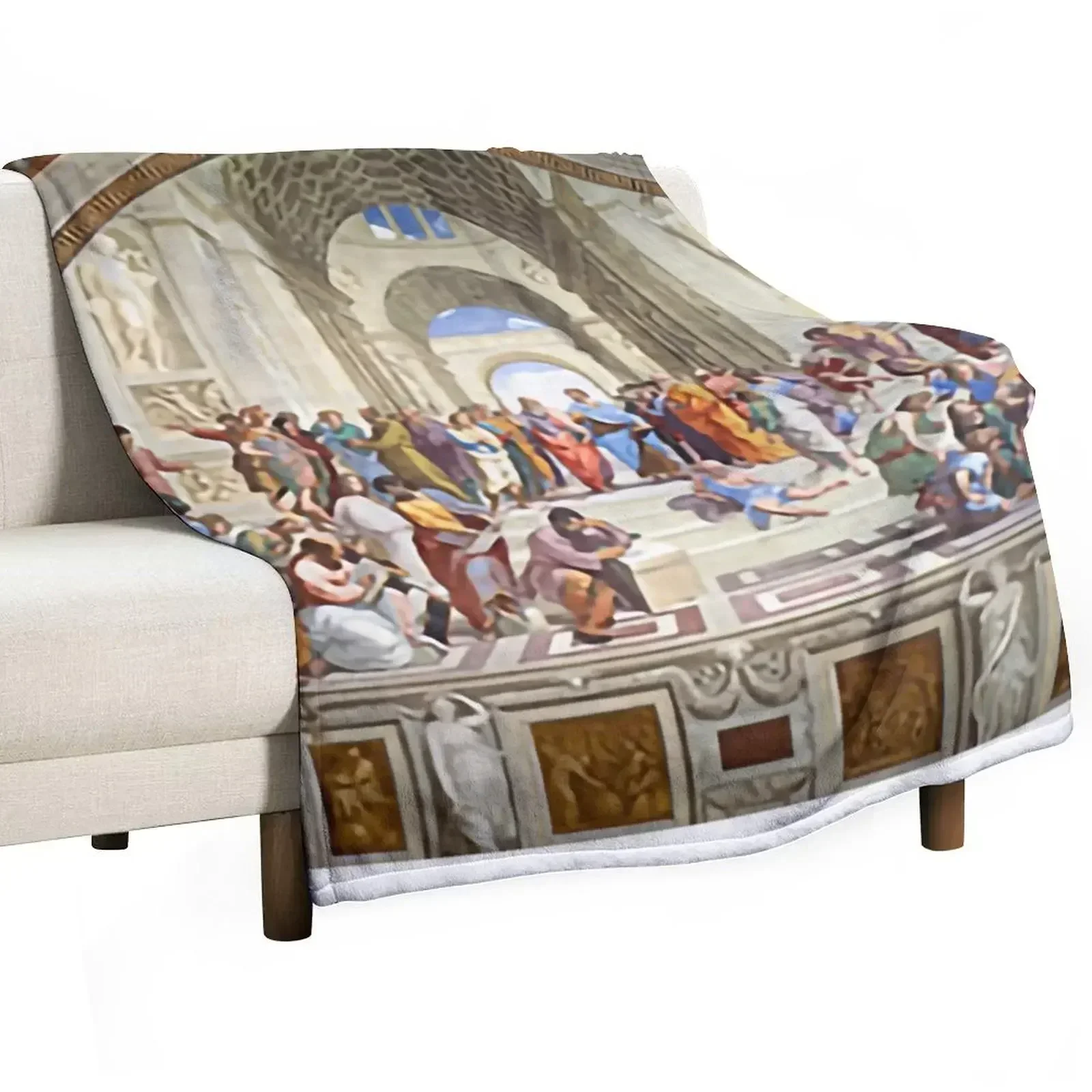 40. Raphael's The School of Athens (1511) famous painting Throw Blanket blankets and throws Baby anime Furry Blankets