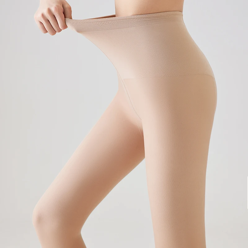 

Kave 120g Double layered Skin Penetrating Tights Women Basic Non Removable Footless Sexy Stocking Autumn Nude Slim Pantyhose