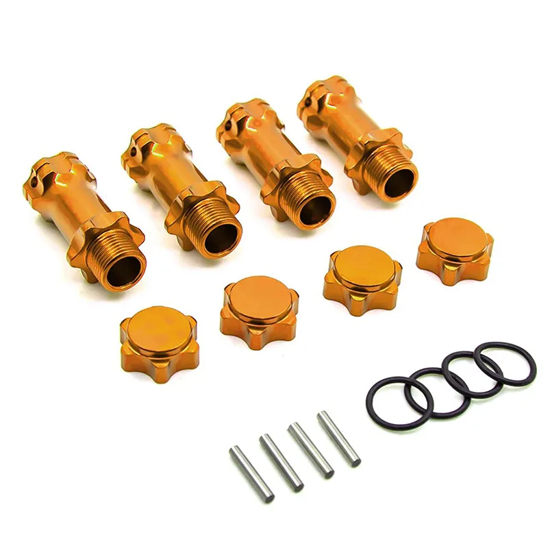 4pcs ล้อ HEX HUB M17 17 มม.M37 37 มม.อะแดปเตอร์ 12 มม.ป้องกันฝุ่น Capx4 ยาว Combiner Coupler สําหรับ 1/8 รุ่น RC รถอะไหล่