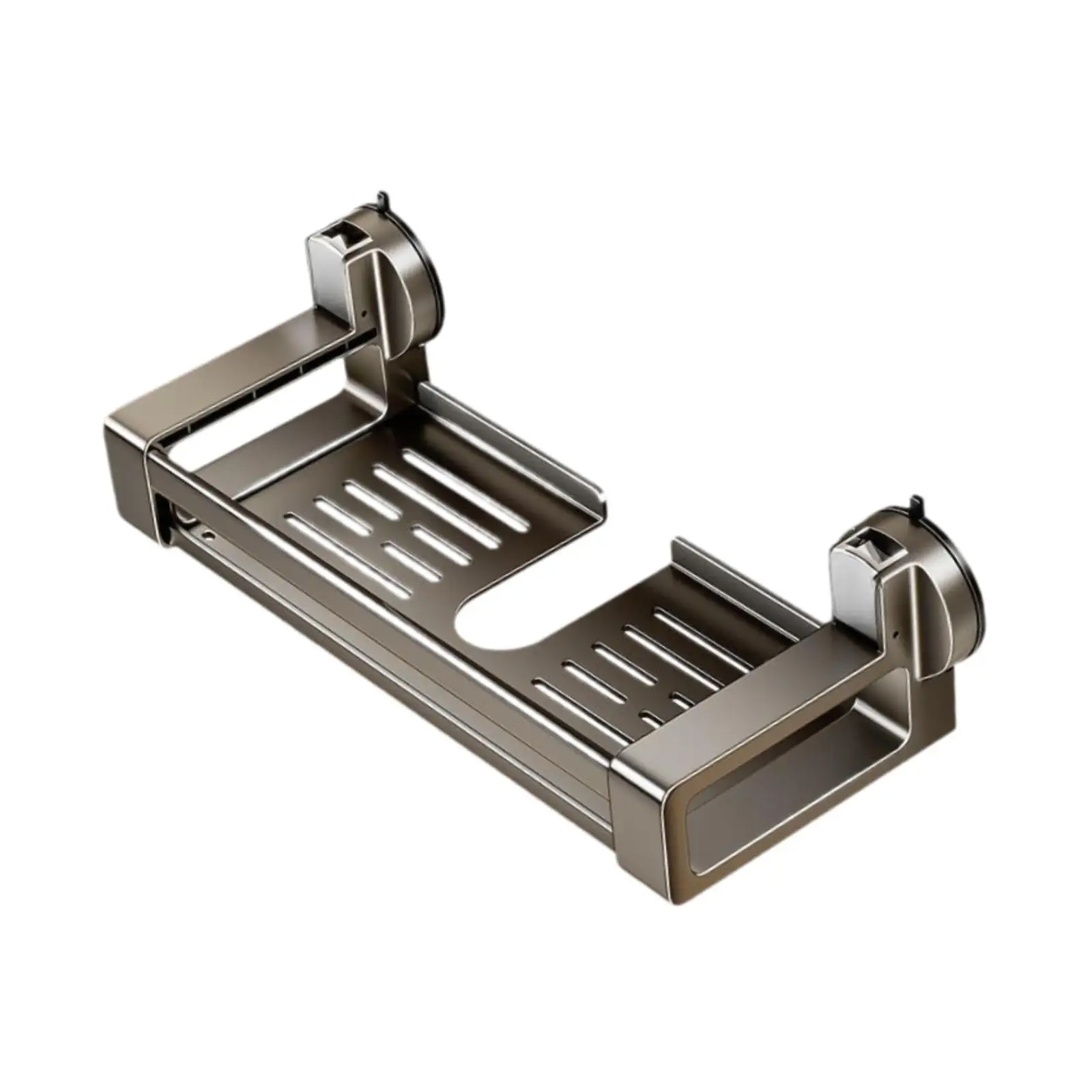 Punch Free Bathroom Shelf Suction Cup Shower Organizer Basket Rack for Soap Shampoo and Cleaning Products