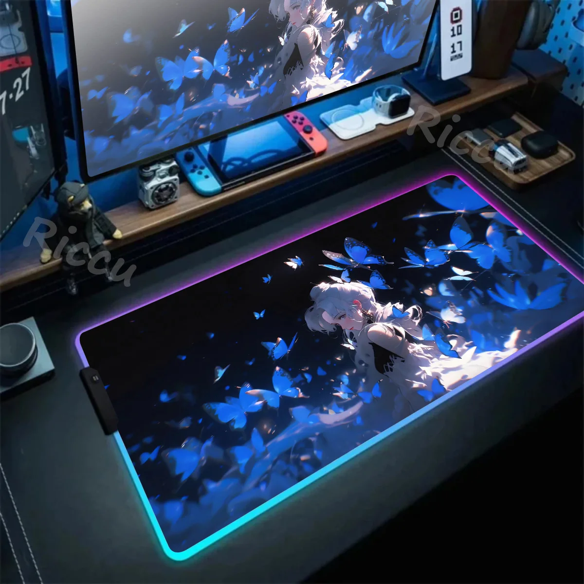 

RGB Mouse Pad Butterfly Sailor Moons Anime Mats Computer Accessory Desk Mat Game Mousepad Xxl Office Gaming Gamer Large Deskmat