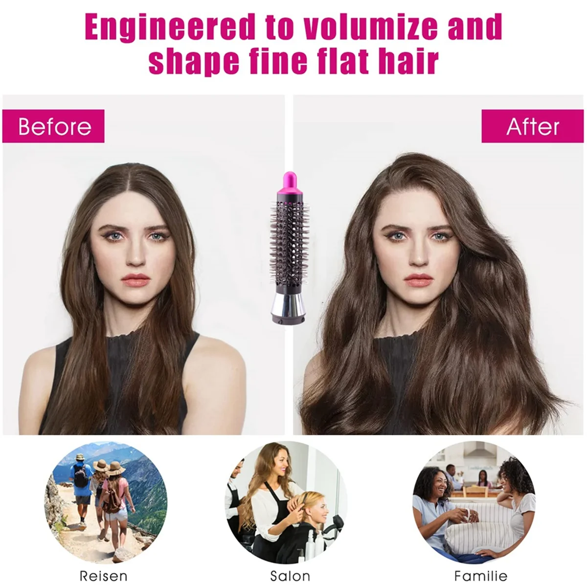 Cilindro Pente para HS01 HS05, Curling Iron Acessórios, Styler, Curling Cabelo Ferramenta A