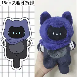 2024 New ​valorant Shadow Doll Omen Doll Cat Plush Doll 15cm Valorant Game Surrounding Collect Toys Boys Birthday Gifts Model