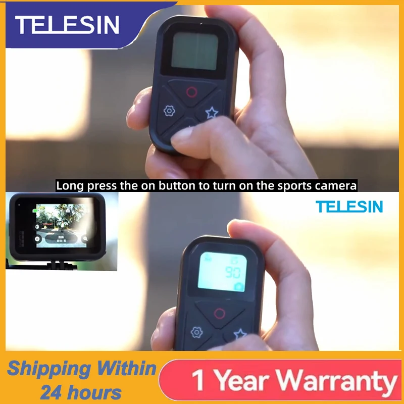 

TELESIN Bluetooth Action Camera Remote Control T10/T13 For Go Pro Action Camera Wireless Remote For GoPro Hero 12 11 10 9 8 Max