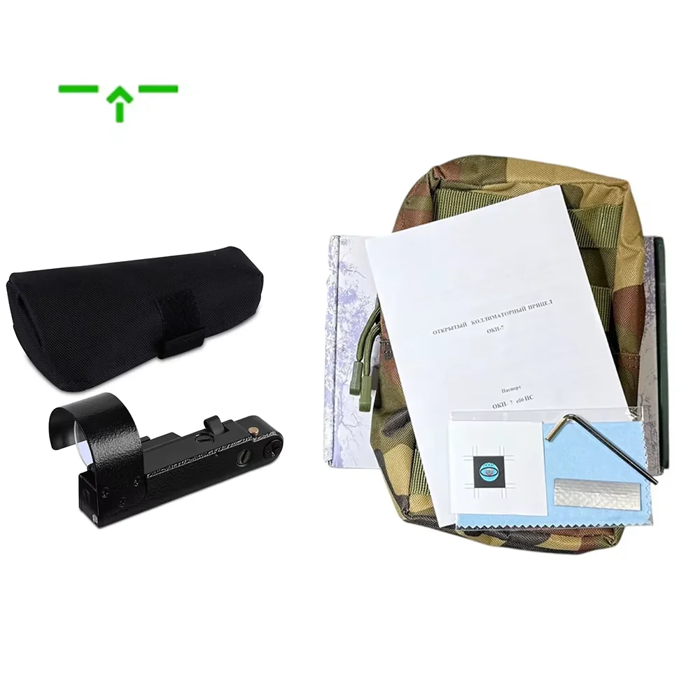 SPINA OPTICS Zielvisier OKP-7 SVD 1x34: Pfeil-Absehen Grün + Picatinny-Schiene - Für .22LR/5.56/.308 usw. 8