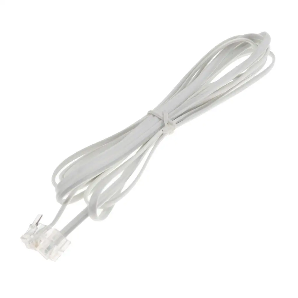 Paquete de cables de extensión de teléfono Modular RJ11 2C, Cable de línea de teléfono, 2,4 m, 3-6 paquetes