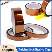 Width 3mm - 100mm High Temperature Polyimide BGA Tape Insulation Adhesive Electrical Industry 3D Printing Board Protection 33m