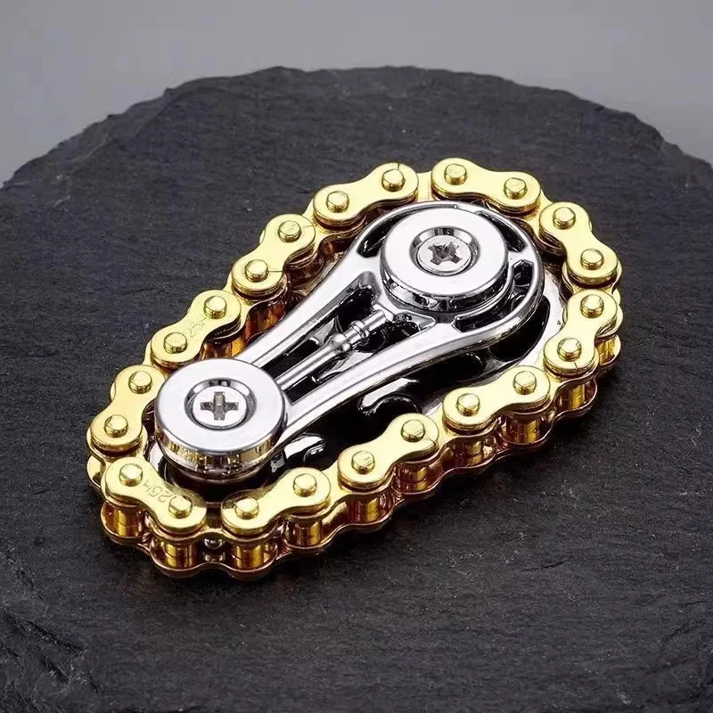 Sprockets Flywheel Fingertip Gyro Fidget Spinner Antistress Anxiety Metal Bike Chains EDC Spinner Fidget Toys For Adult Kids