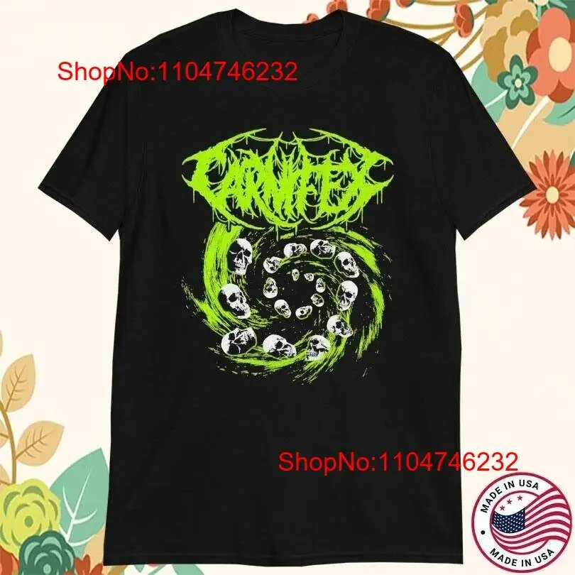 تي شيرت Carnifex مقاس S إلى 4XL أسود 100 قطن SU581 عتيق مغسول ملابس الشارع الشهير للارتداء اليومي موضة أنيقة