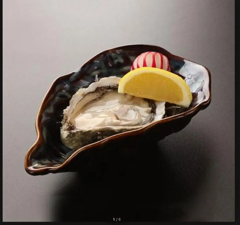 Oyster Ceramic Bowl Dinner Plate Soup Bowls Fruit Salad Noodles Restaurant Tableware Sashimi Disc Dessert