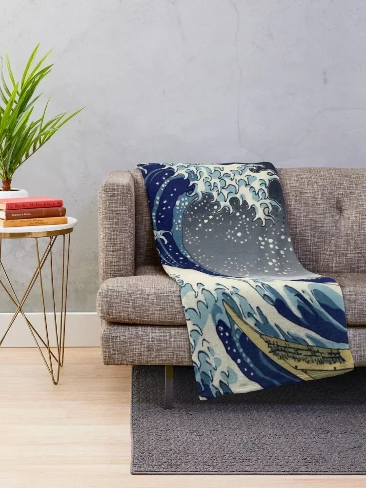 Great Wave: Kanagawa Night Throw Blanket