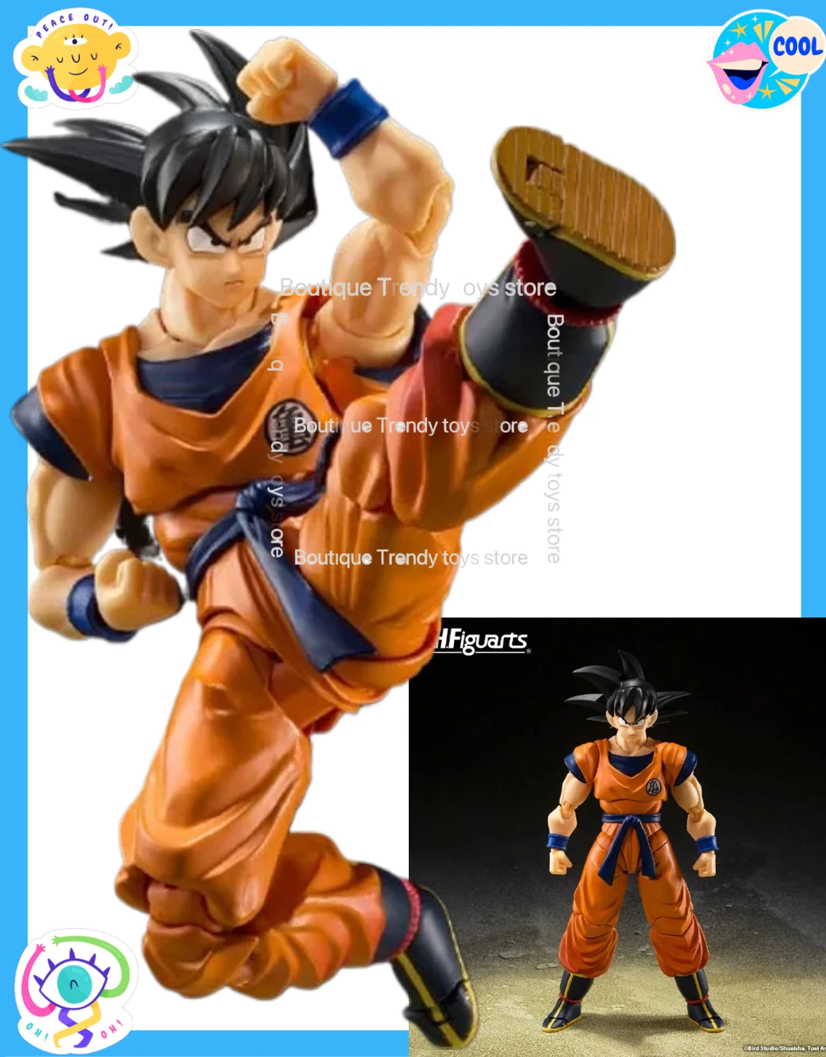 

Brand new In Stock BANDAI Original Box Figuarts DRAGON BOAN SATYAN SON GOKU Action Figure Model Toy Gift for Kid