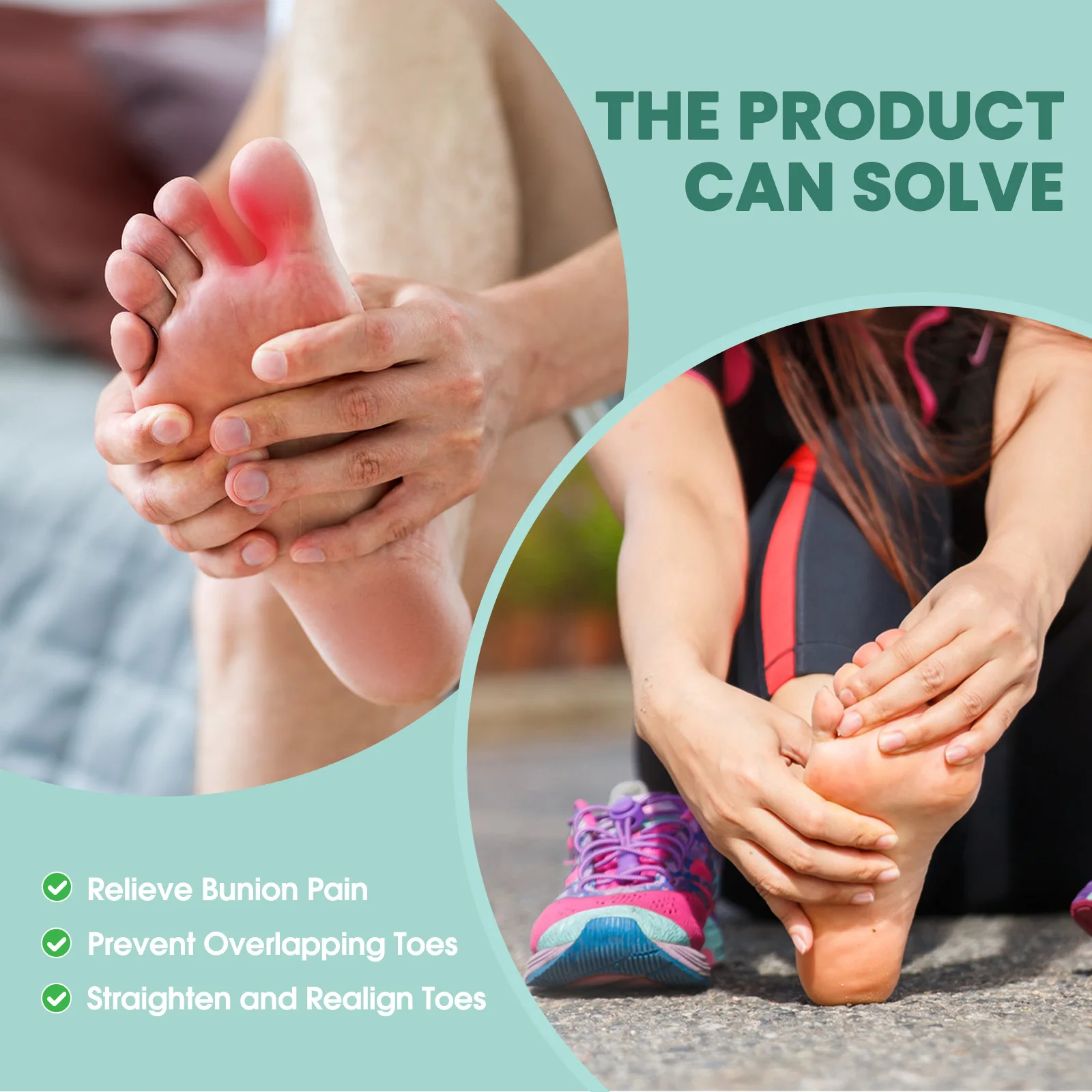 2 Pz/paia Separatore Della Punta Del Silicone Borsite Alluce Valgo Correzione Dita Dei Piedi Sovrapposizione Ortopedia Piede Assistenza Sanitaria Morsetto di Protezione