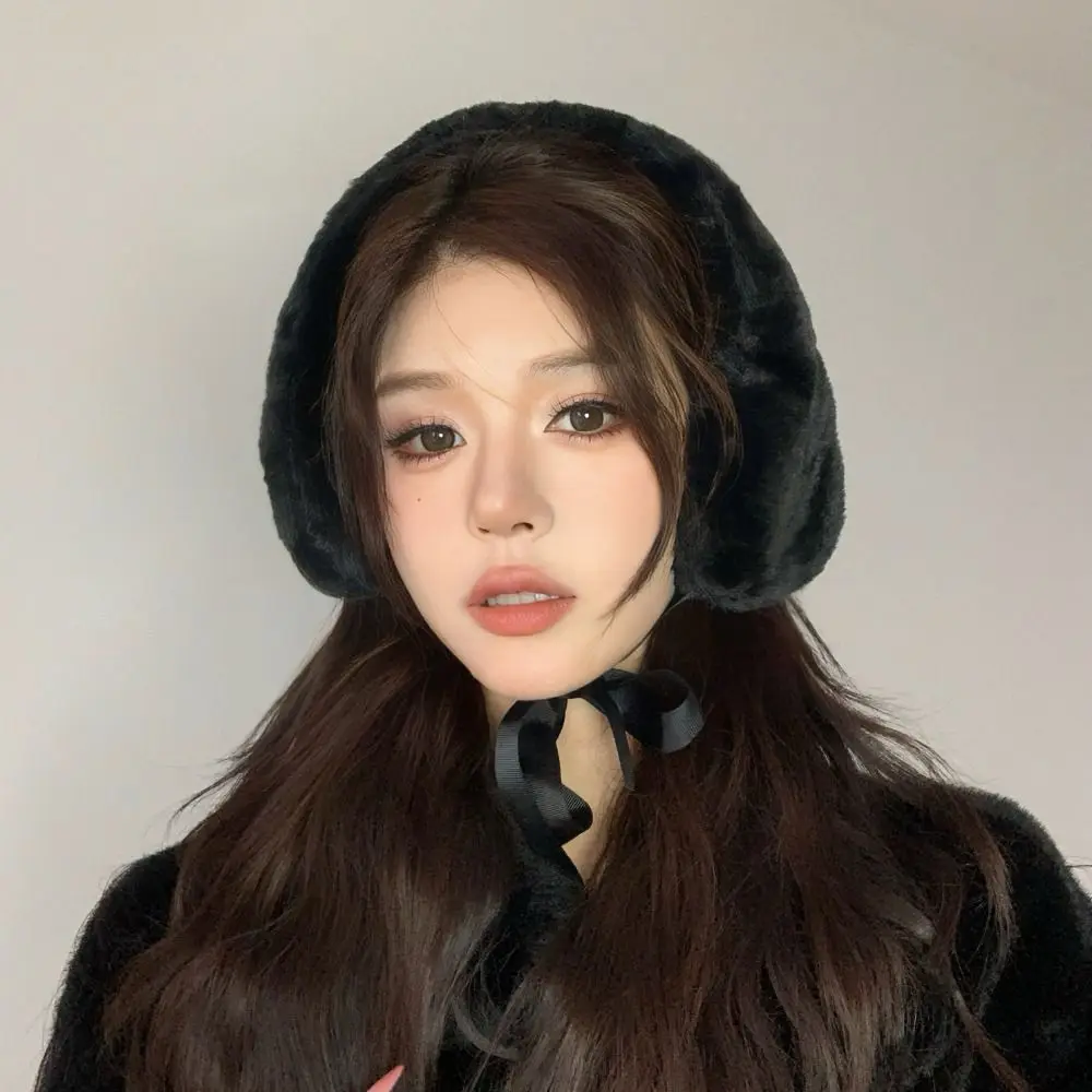 أزياء النساء عصابات الشتاء بلون وشاح دافئ الدفء لينة بيني قبعة سيدة أغطية الرأس #3