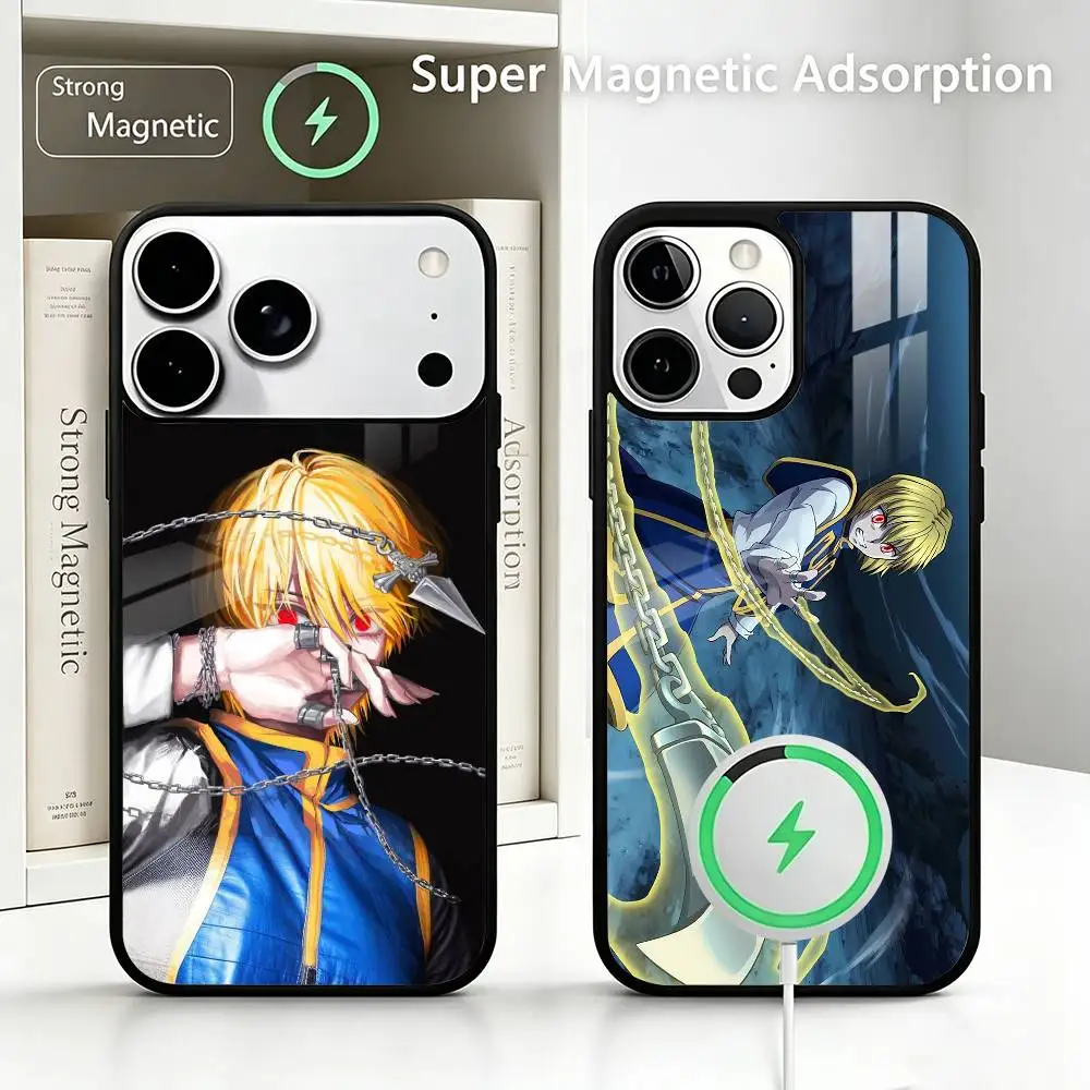 Anime Kurapika Hunter Phone Case For IPhone17 16 15 14 13 12 11  Pro Max Plus Wireless Charger Cover Funda