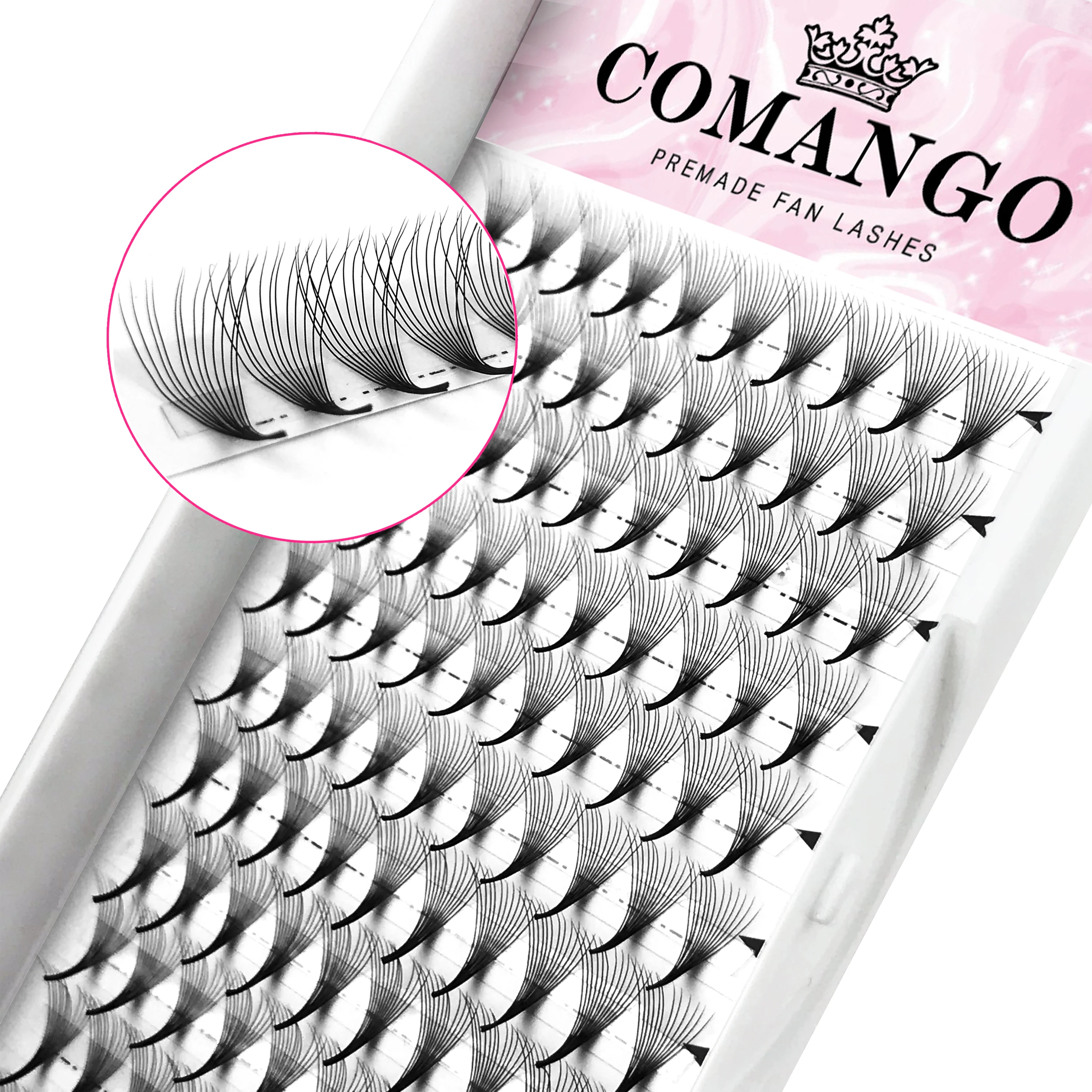 CoMango Volume 3D/4D/5D/6D/10D Eyelashes Short Stem Pre Made Fans Silk Soft Lash Extension False Mink Individual Lashes